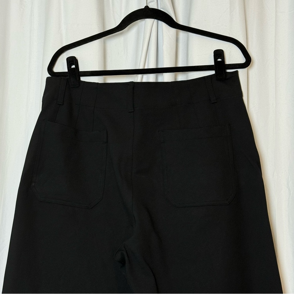 Maeve Colette Black Ponte Wide Leg Cropped Pants High Rise Women’s 33 - Picture 9 of 11